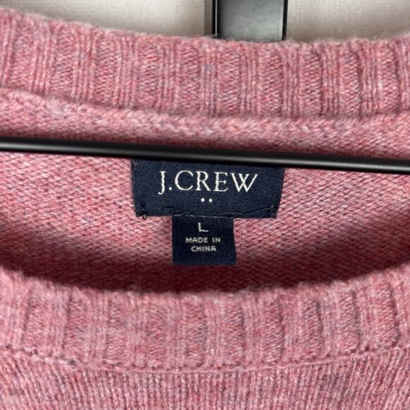 J. Crew Men’s Supersoft Lambswool Blend Crewneck Sweater Large Light Red Preppy - Picture 7 of 13